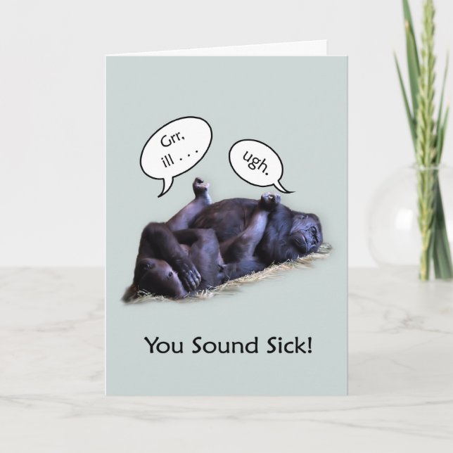Lustigt, snart, Spipande Sick Gorillas Kort (Framsida)