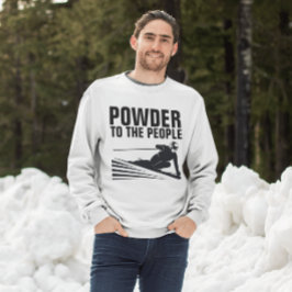 Lustigt Snö Ski T-shirts, PULVER TILL FOLKET Tee Shirt