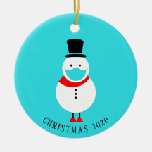 Lustigt Snögubbe i Ansikte Mask-Personligen - jul