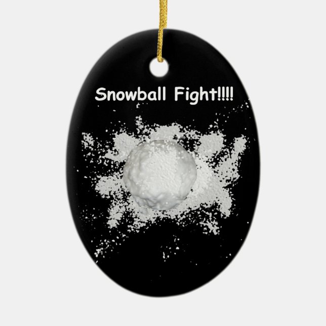 Lustigt Snowball-matchen Jul Ornament (Framsidan)