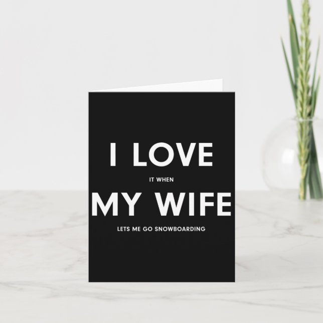 Lustigt snurrande i Kärlek när min fru låter mig Kort (Framsida)