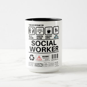 Lustigt Social-hanteringsinformation Mugg