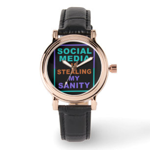 Lustigt "Social Media"-klockor Armbandsur