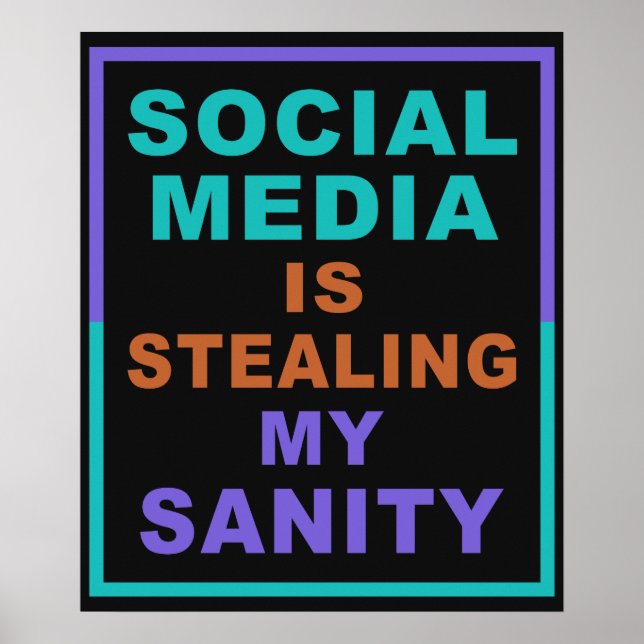 Lustigt "Social Media" poster (Framsidan)