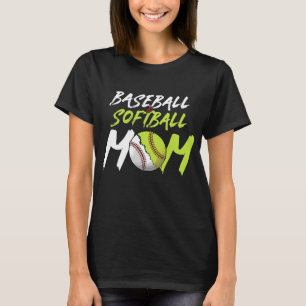 Lustigt Softball Baseball Mamma T-Shirt