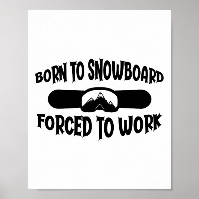 Lustigt softonombord, född i Snowboarder Poster (Framsidan)