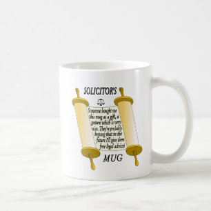   Lustigt Solicitors Mugg. Solicitor Kaffemugg