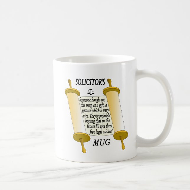   Lustigt Solicitors Mugg. Solicitor Kaffemugg (Höger)