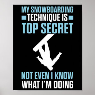 Lustigt solljabatteknik är topphemlig Snowboa Poster
