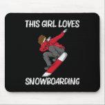 Lustigt solljardat för flickorna Kid Skier Snowboa Musmatta<br><div class="desc">Lustigt softonbordning för flickor Kid Skier Snowboarder</div>