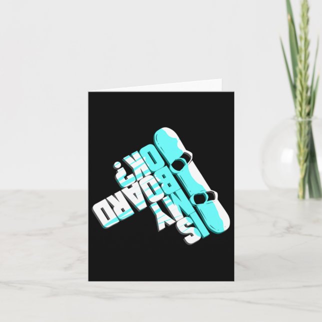 Lustigt solobardationsgåva för vinter-Helgdagar Kort (Framsida)