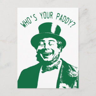 Lustigt som är din Paddy Irish St patricks day Vykort