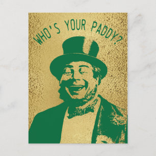 Lustigt som är din Paddydag Guld Saint Patricks Da Vykort