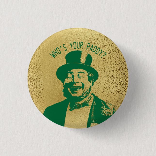 Lustigt som är din Paddyma Guld Saint patrick Knapp (Framsida)