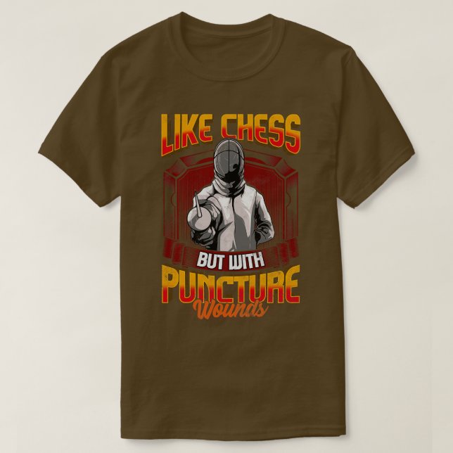 Lustigt som schack men med punkteringssår t shirt (Design framsida)