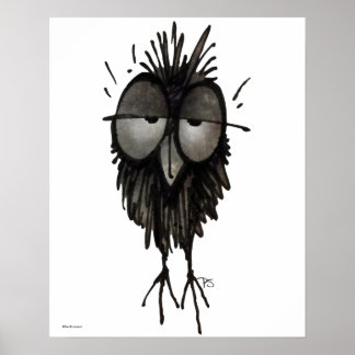Lustigt Sömnig Uggla Poster