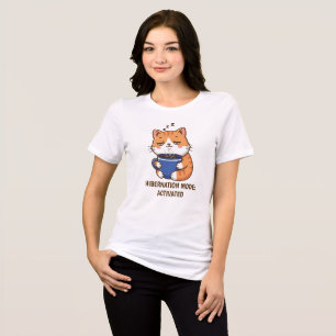 Lustigt Sömnig vänteläge för kattkaffe T Shirt
