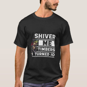 Lustigt, söt 10-årsdag 10 (tio) år gammal Trex p T Shirt