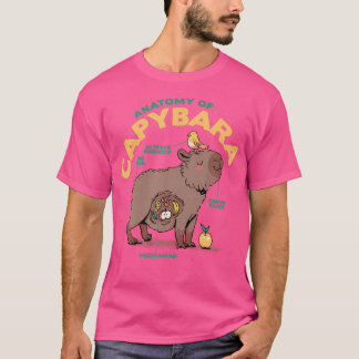 Lustigt, söt anatomi av en Capybara T Shirt