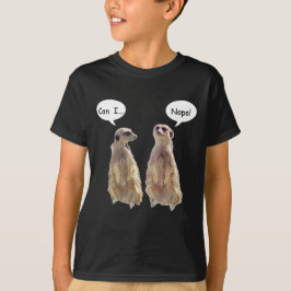Lustigt, söt meerkats i konversationen t shirt