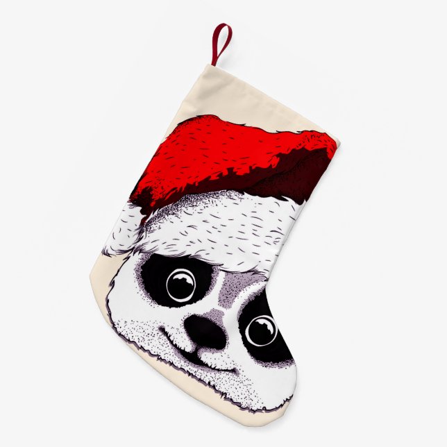 Lustigt söt panda i jul liten julstrumpa (Framsidan (Hängande))