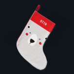 Lustigt söt polar bär personlig barnens  liten julstrumpa<br><div class="desc">Lustigt söt polar bär personlig barnens</div>