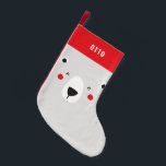 Lustigt söt polar bär personlig barnens  liten julstrumpa<br><div class="desc">Lustigt söt polar bär personlig barnens</div>