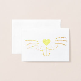 Lustigt söt tecknad av Påskhare Folierat Kort