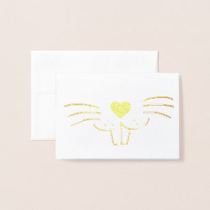 Lustigt söt tecknad av Påskhare Folierat Kort