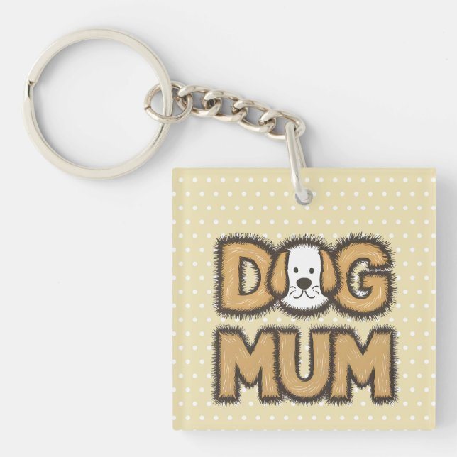 Lustigt söt tecknad hund morsa mors dag (Framsidan)