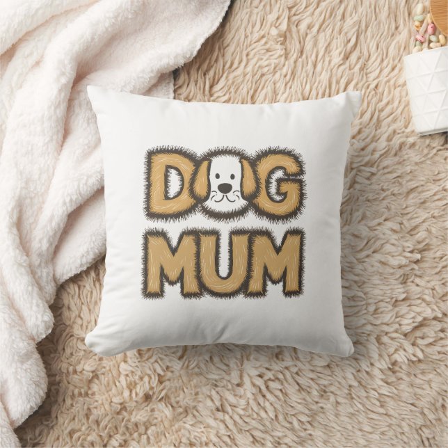 Lustigt söt tecknad hund morsa mors dag kudde (Filt)