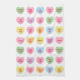 Lustigt sött anpassningsbar-konversationsgoshjärta kökshandduk