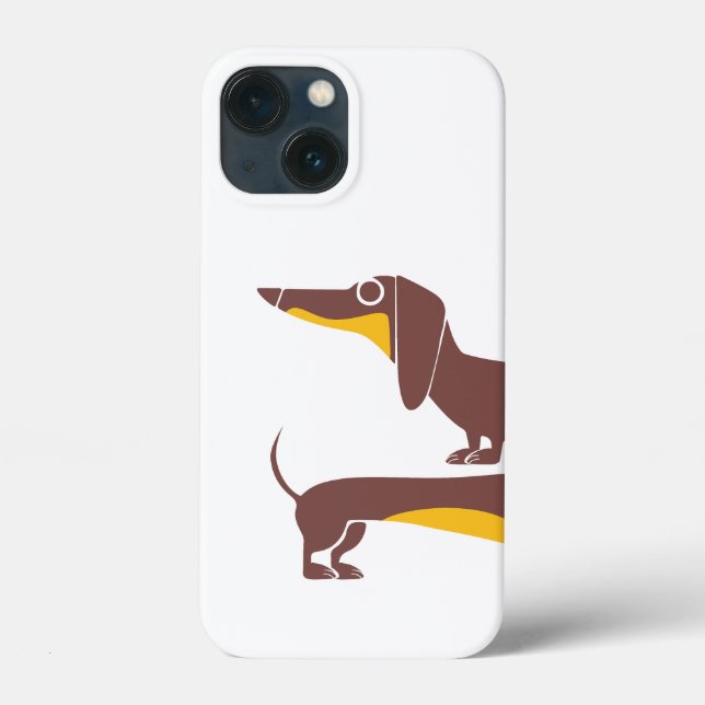 Lustigt sött dachshund för lång hund förälder (Baksida)