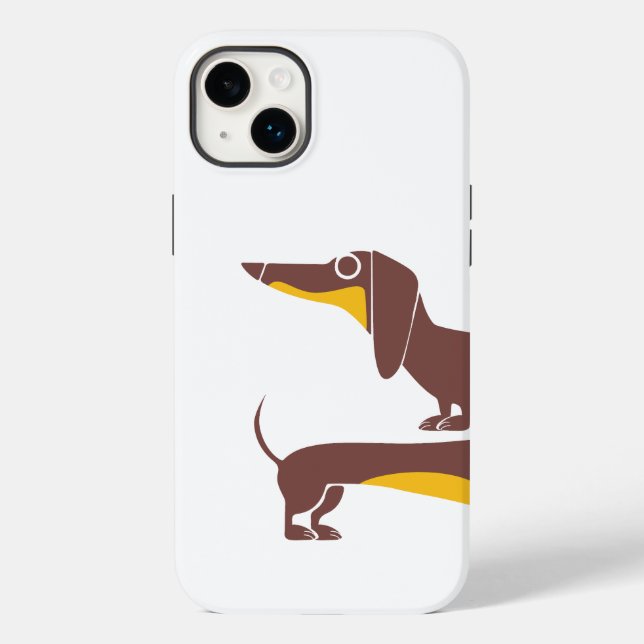 Lustigt sött dachshund för lång hund förälder (Baksida)
