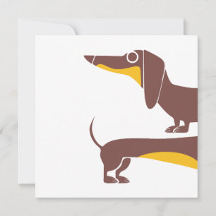Lustigt sött dachshund för lång hund förälder julkort
