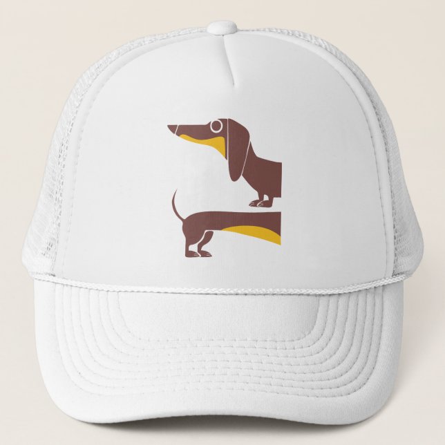 Lustigt sött dachshund för lång hund förälder keps (Framsida)