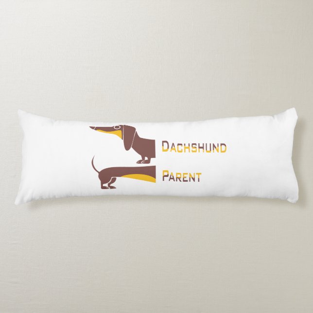 Lustigt sött dachshund för lång hund förälder kroppskudde (Framsidan)