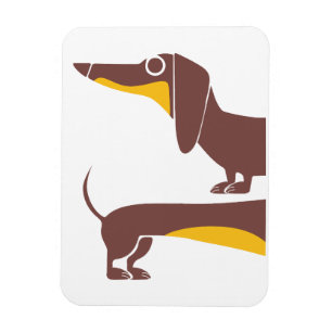 Lustigt sött dachshund för lång hund förälder magnet