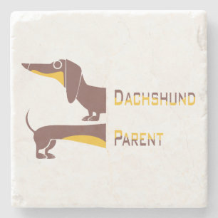 Lustigt sött dachshund för lång hund förälder stenunderlägg