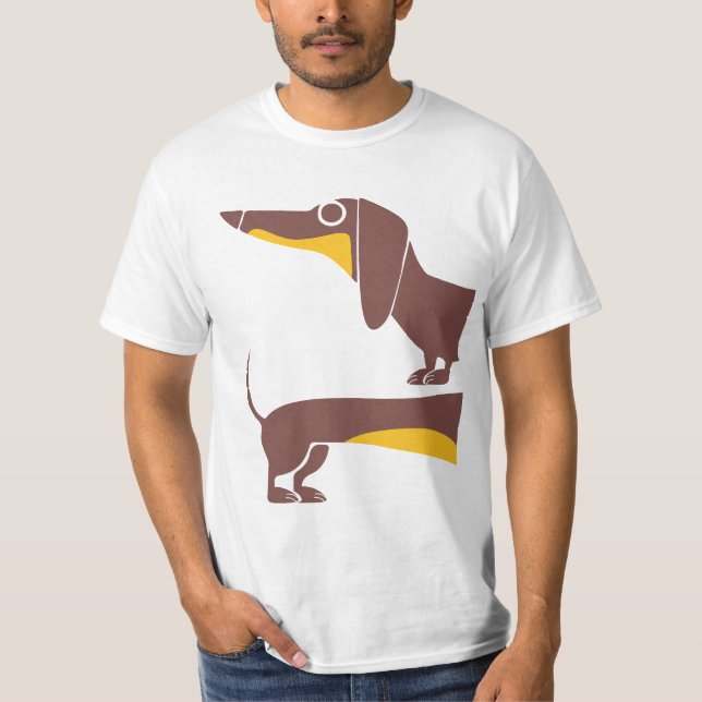 Lustigt sött dachshund för lång hund förälder t shirt (Framsida)