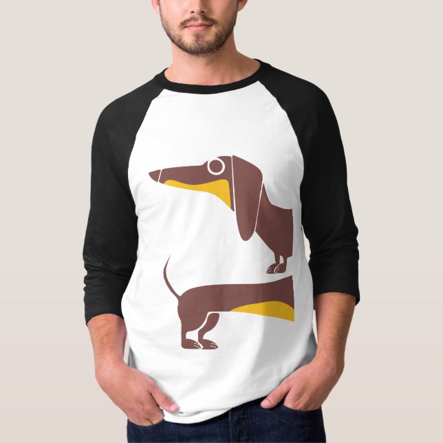 Lustigt sött dachshund för lång hund förälder t shirt (Framsida)