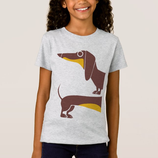 Lustigt sött dachshund för lång hund förälder t shirt (Framsida)