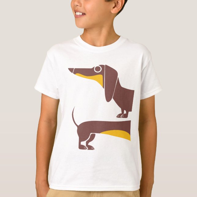 Lustigt sött dachshund för lång hund förälder t shirt (Framsida)