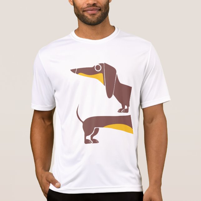 Lustigt sött dachshund för lång hund förälder t shirt (Framsida)