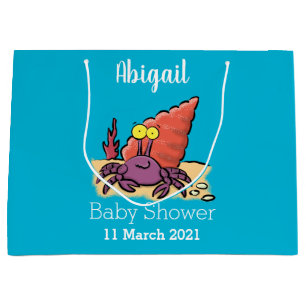 Lustigt sött lila tecknad örmkrabba