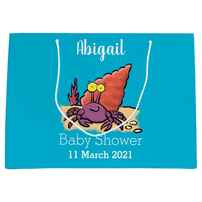 Lustigt sött lila tecknad örmkrabba (Framsidan)