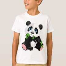 Lustigt sött t-shirt-för barn-panda