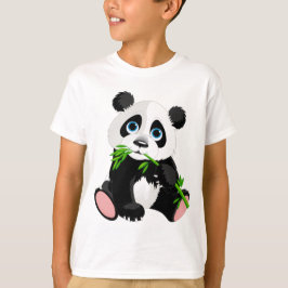 Lustigt sött t-shirt-för barn-panda t shirt