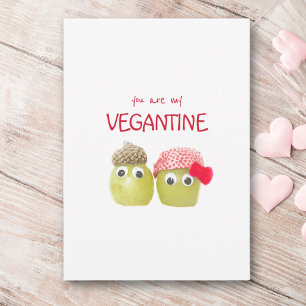 Lustigt sött vegans vegetarians vegantine vykort