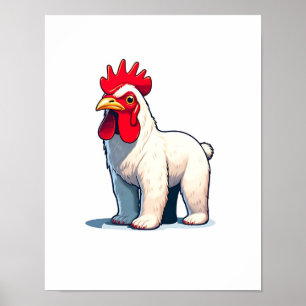 Lustigt Spara Pollo Bear Wall Art Poster